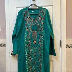 Long sleeve embroidered dress